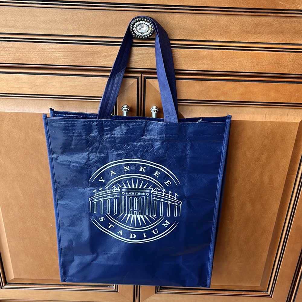 New York Yankee Stadium Vinyl Shopping Tote Bag